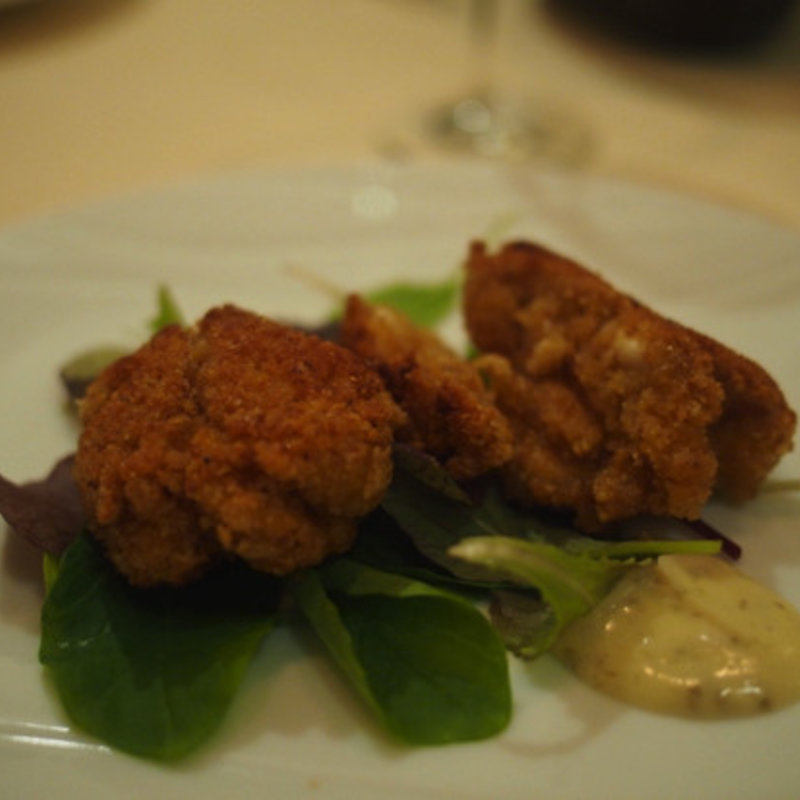 北海道産　鱈の白子パン粉焼き　自家製ケッパーマヨネーズ(リストリア ジラソーレ)