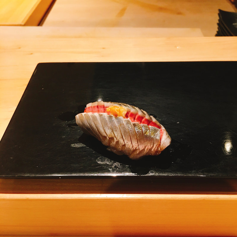 鯵の握り(SUSHI ますなが)