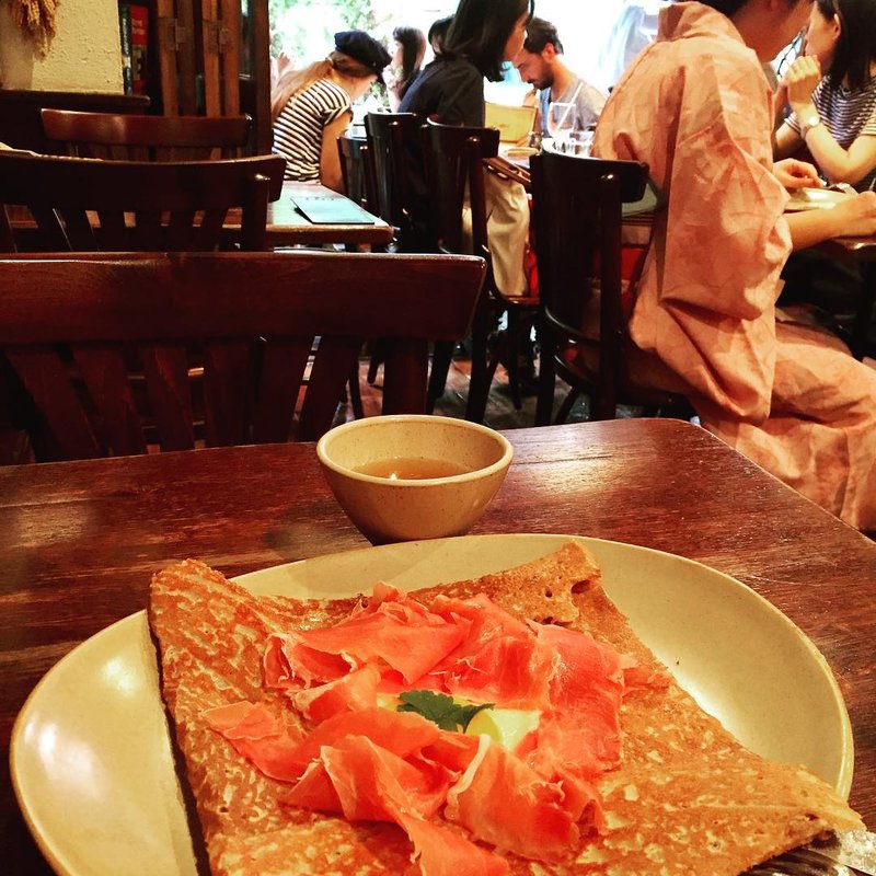 生ハムのガレット(ル ブルターニュ 神楽坂店)