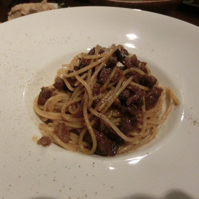 熟成肉を使ったミートスパゲッティ(Restaurant Unique)