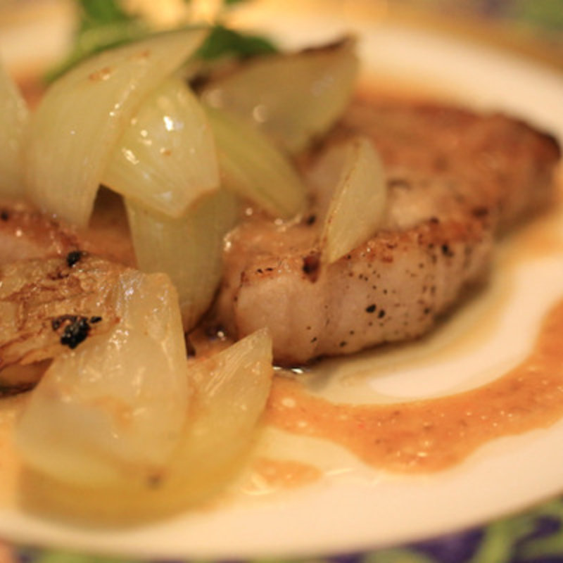 岩木山高原豚のソテー（スープ、ミニサラダ、ライス付）(レストランくれそん )