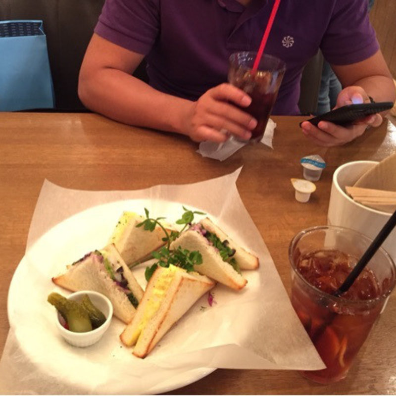 卵と海老のバジルサンドウィッチ(ワイアードキッチン 浦和パルコ店)