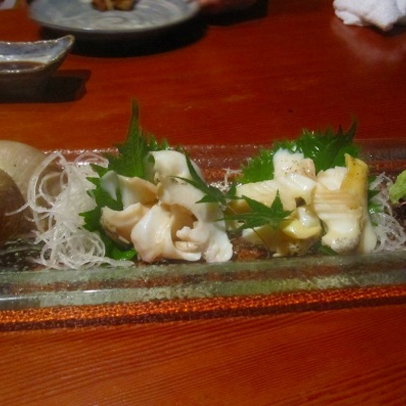 バイ貝のお造り(わらび 花堂本店)