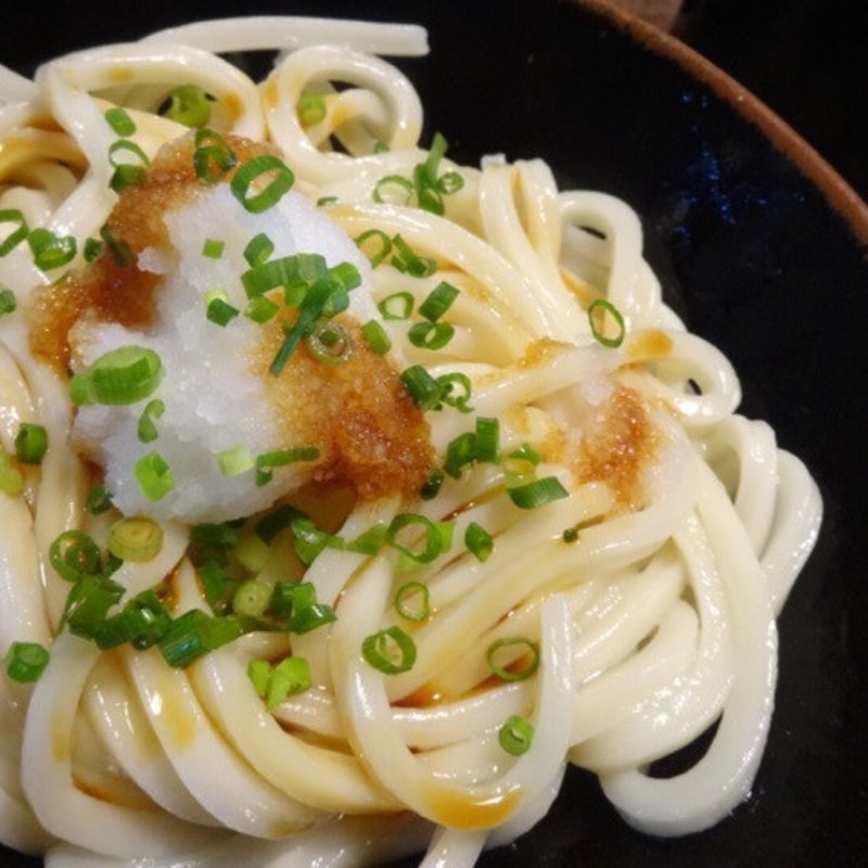 温かい生醤油うどん(わら家)
