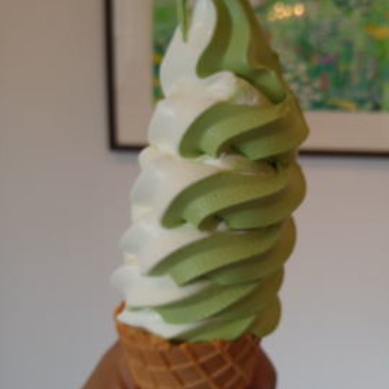 ソフトクリーム（抹茶　MIX）(ふらの一久庵)