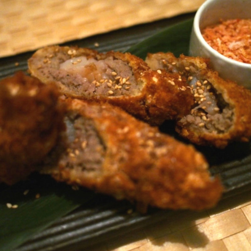 特製海老塩で食す 大海老メンチ(一凛 四ッ谷店 )