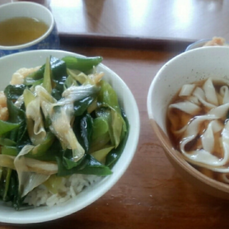 天南丼セット(一力 うどん店 （いちりきうどんてん）)