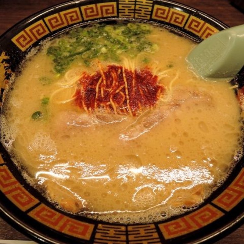 ラーメン（味基本、超こってり、にんにく基本、青ねぎ、チャーシューあり、秘伝のたれ2倍、麺かため）(一蘭 横浜桜木町店 （イチラン）)