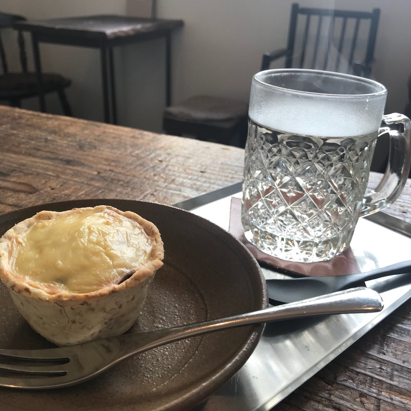 厚揚げとしめじの生姜味噌グラタンと梅ドリンク(マメトコナ)