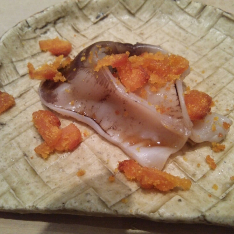 烏賊に唐墨のふりかけ(三谷)