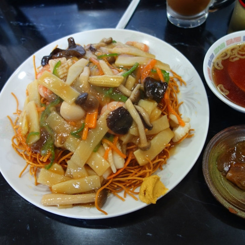 五目かた焼きそば(かつや とん亭)