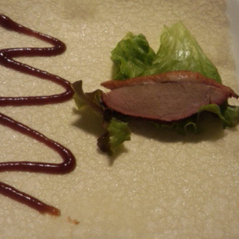 鴨の北京ダック風クレープ包み(中国料理　桃李 （トウリ）)