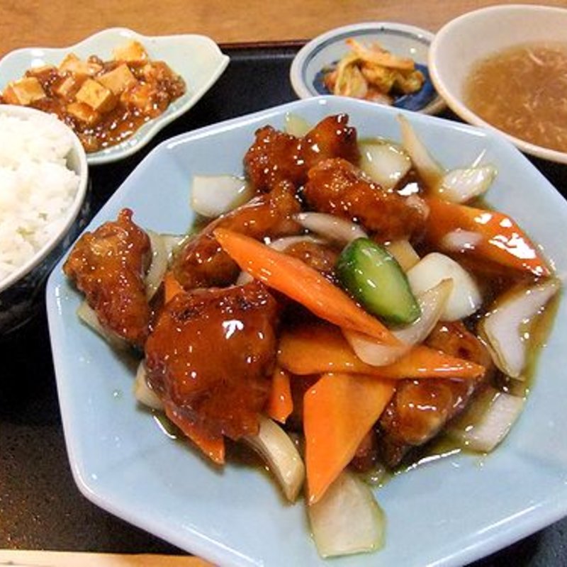 古老肉定食　酢豚(福林楼)