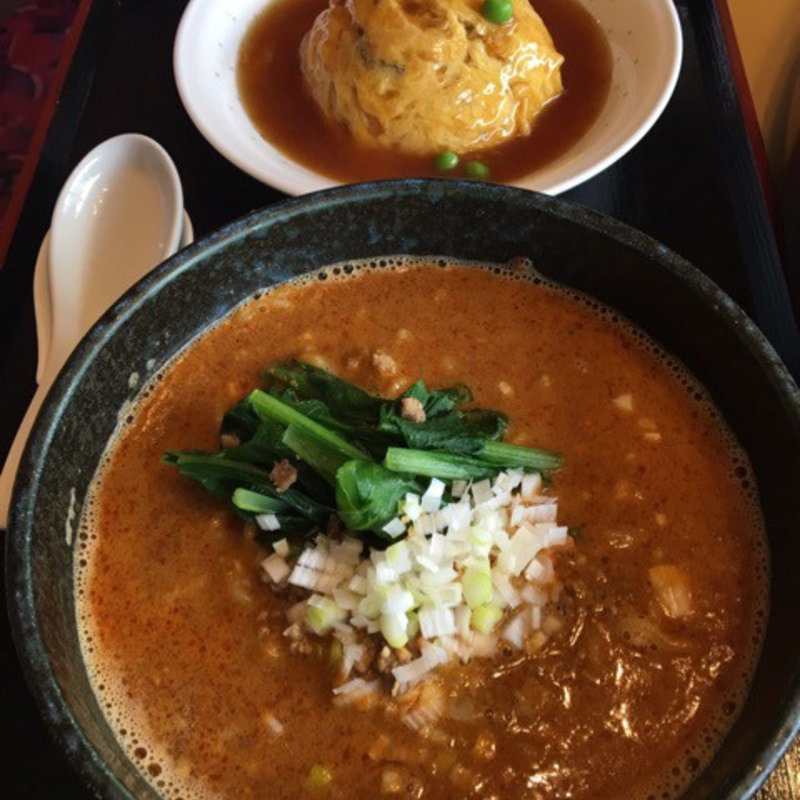天津飯＆四川坦々麺(中国料理　龍鱗 （りゅうりん）)