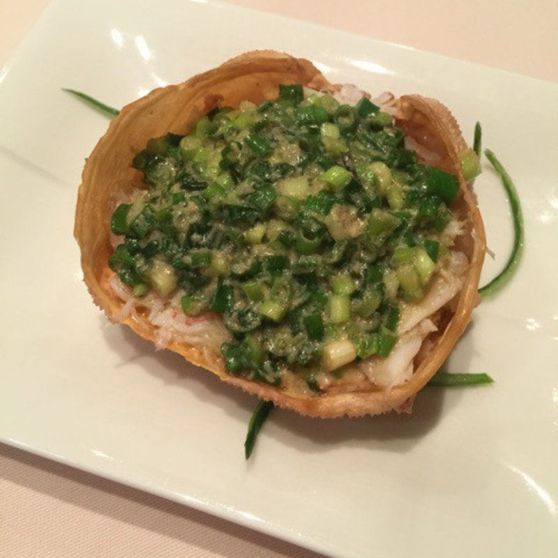 毛ガニのネギソース(中国飯店(チュウゴクハンテン) 三田店)