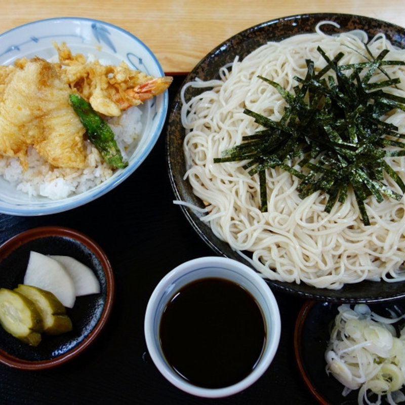 天丼セット（ざるそば）(中田屋)