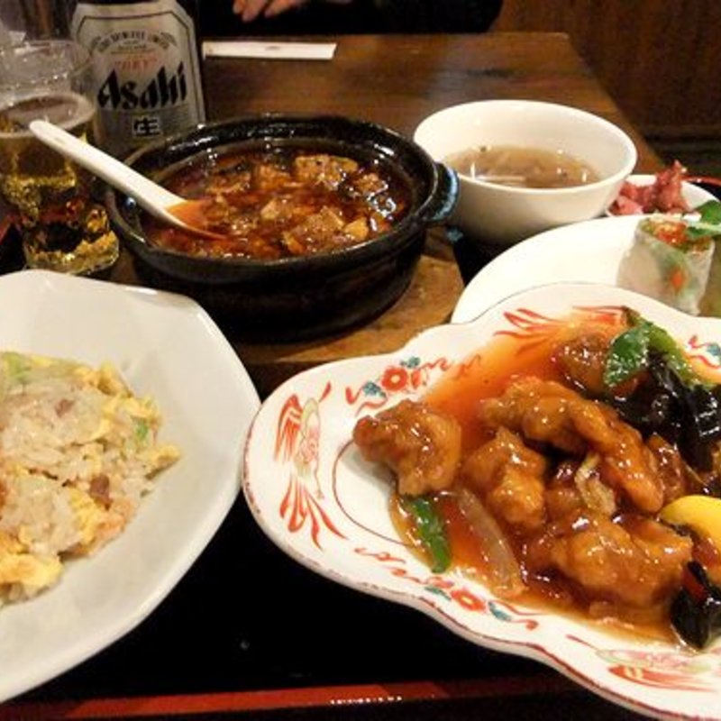 夜の中華定食(中華料理　ＣＨＩＮＡ　ＰＡＰA)