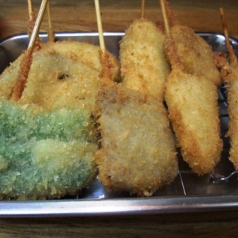 串カツ盛合せ(串かつ　ふじき)