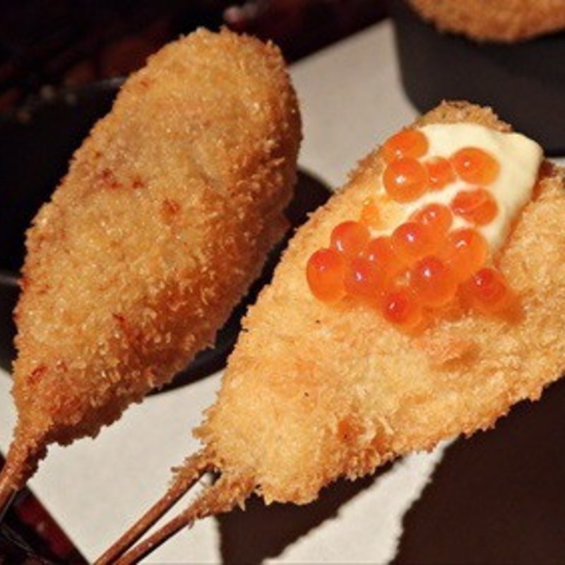 鮭のこぼれイクラ(串揚げ 串亭 恵比寿西五差路)