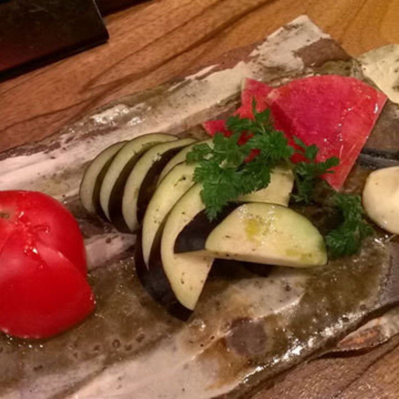 旬の野菜盛り合わせ(串焼き きんぎょ )