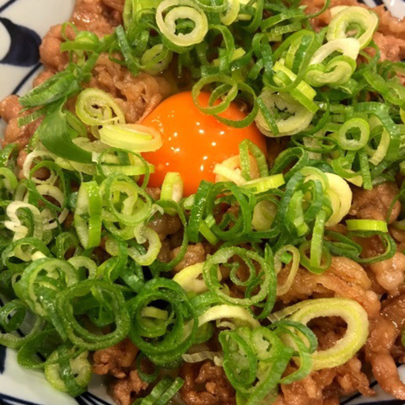 牛すき釜玉うどん(丸亀製麺 神田小川町 )