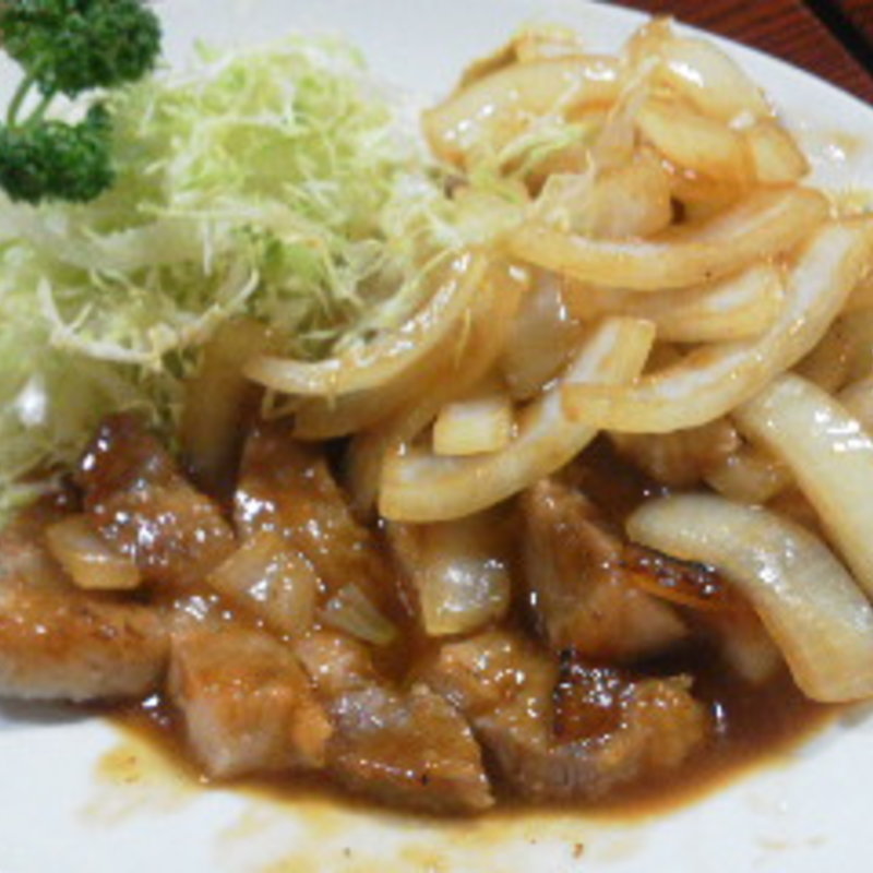 ポークジンジャー定食(丸八とんかつ店)