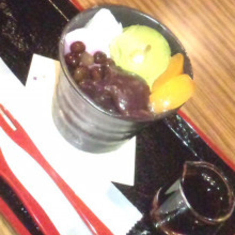 抹茶あんみつ(二軒茶屋 中村楼 （にけんちゃや なかむらろう）)