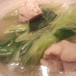クジョウネギと京地鶏のスープ