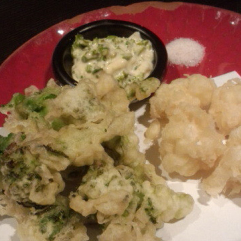 菜の花とくもこの天ぷら(五十松)