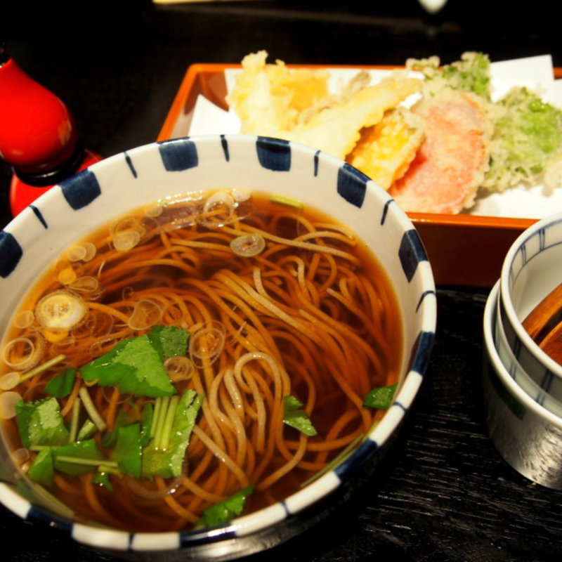 とり天そば(京都 中之光庵 （キョウト ナカノコウアン）)