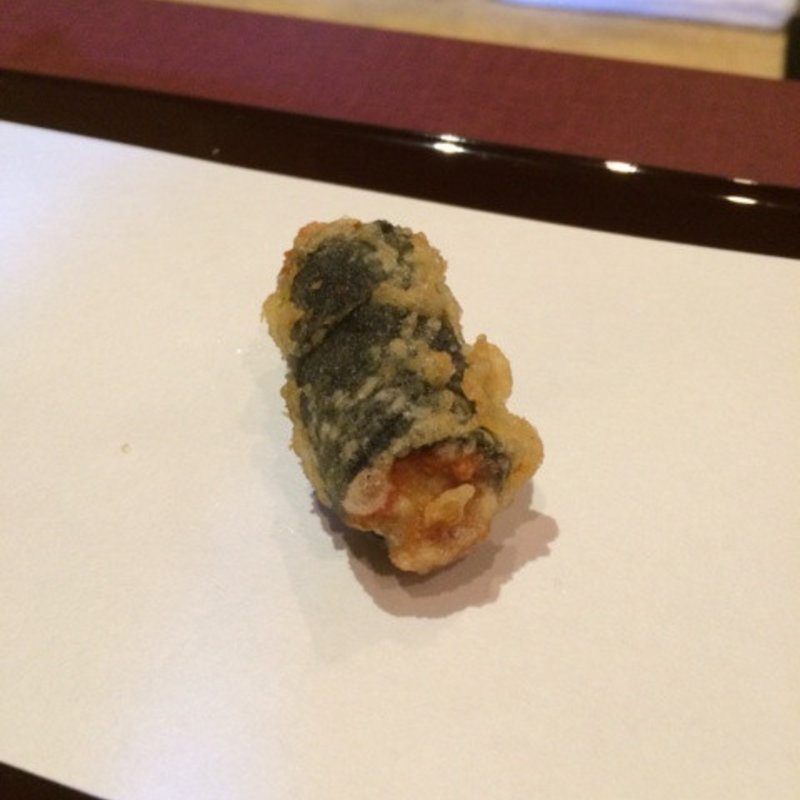 ウニの海苔巻き(京都祇園 天ぷら八坂圓堂 （きょうとぎおん てんぷら やさかえんどう）)