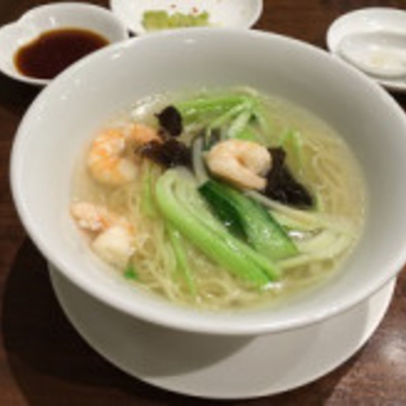 エビ入り汁そば(人形町今半 名古屋ミッドランドスクエア店)