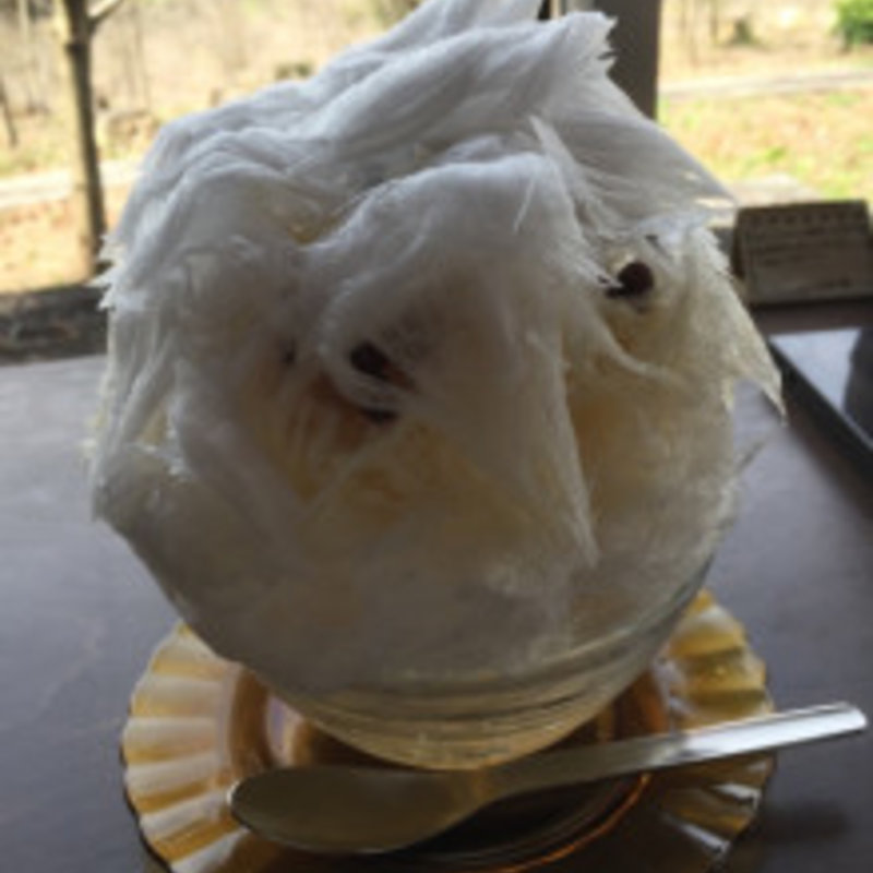 かき氷（小豆と三温糖シロップ）(何時も庵 )