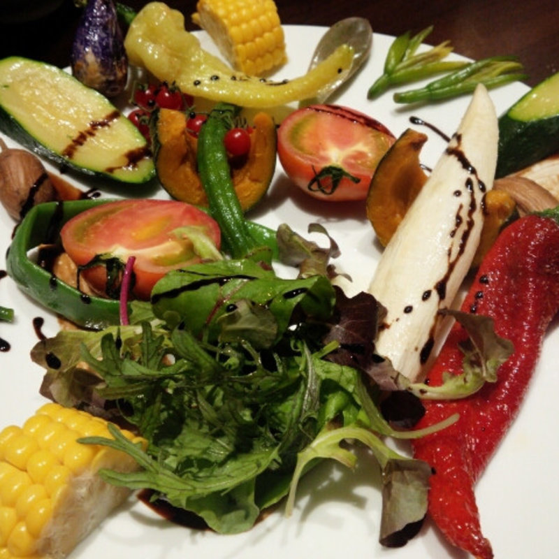 こだわり野菜のいろいろ調理(そば おでん 俺のだし 赤坂 )