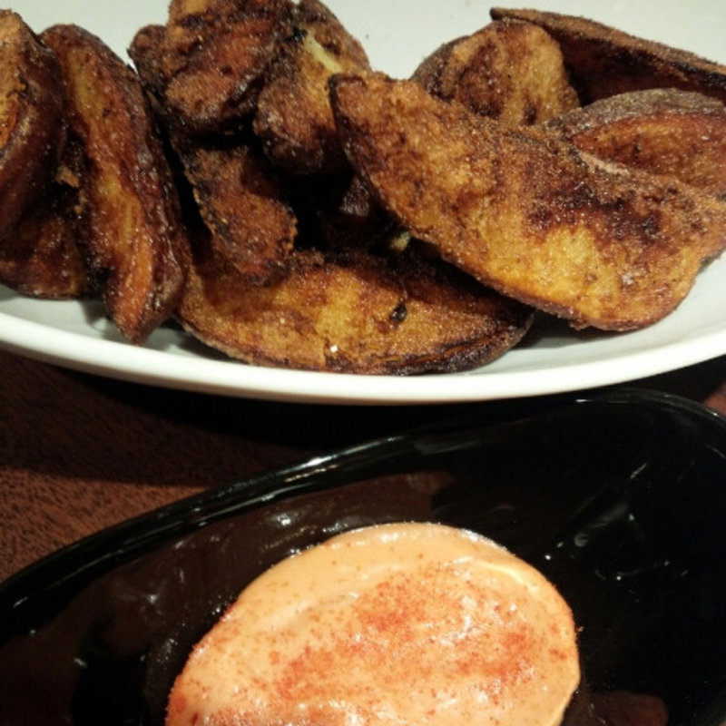 長崎産のぶ太朗いものフリットガーリックトマトのディップ(そば おでん 俺のだし 赤坂 )