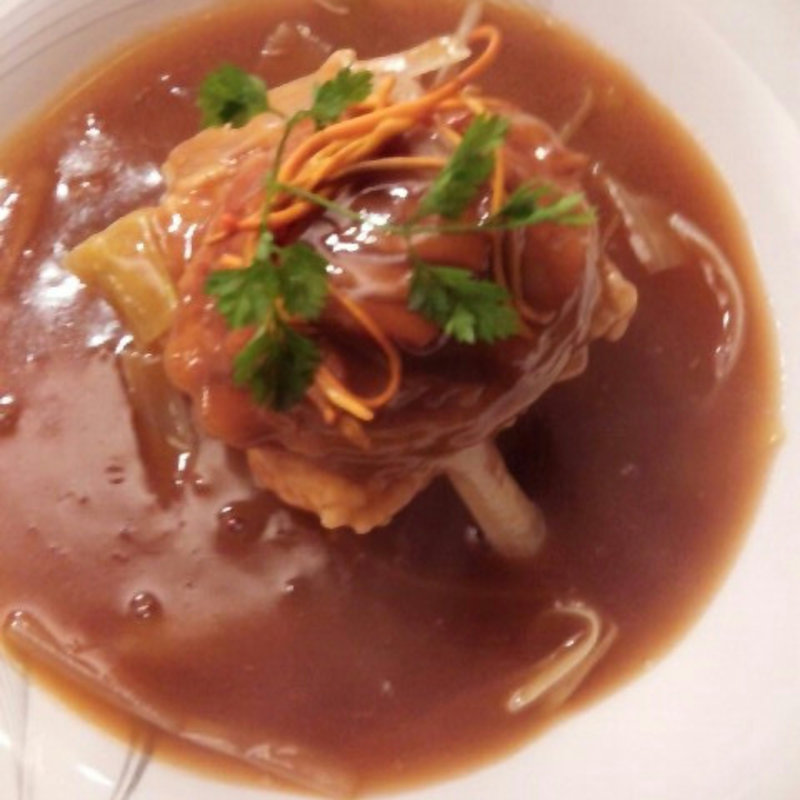 鮑とフカヒレスープ(俺の揚子江 銀座4丁目)