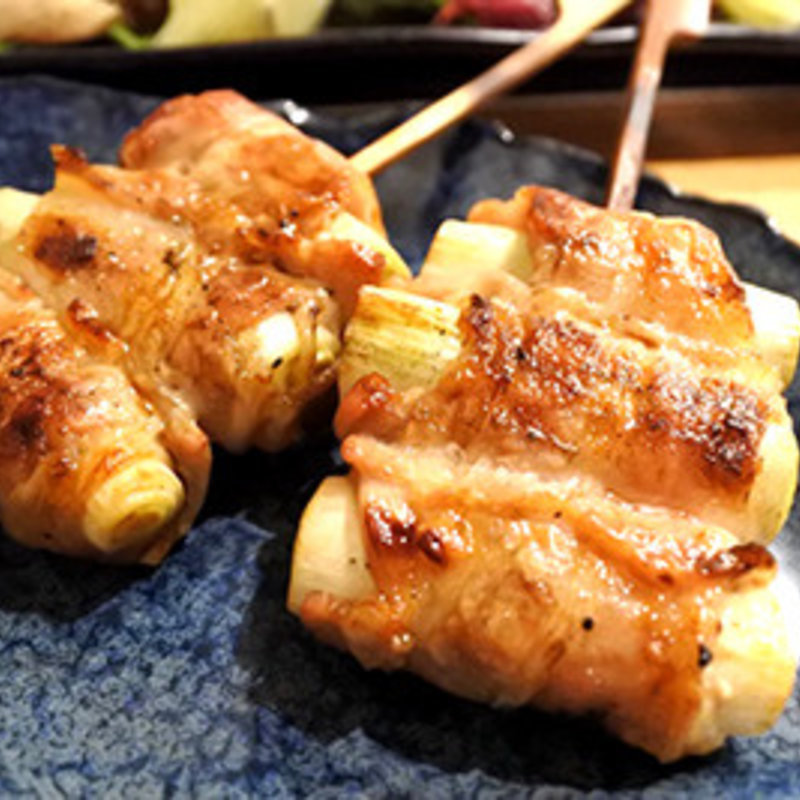 豚バラネギ串(備長串屋 わたる 天満店 )