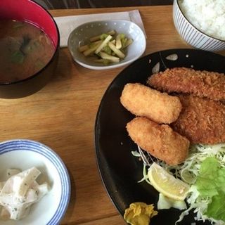 ヒレカツ＆カニクリーム定食(元気モリモリ)