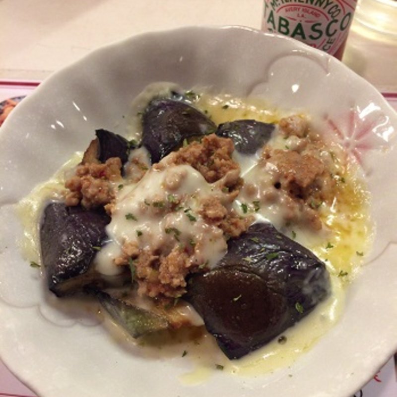 茄子の味噌チーズ(元祖立ち飲み屋)