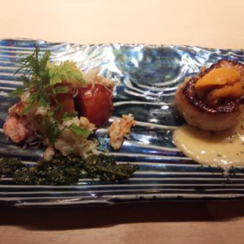 焼き雲丹と帆立(円居-MADOy- 日比谷店 （マドイ）)