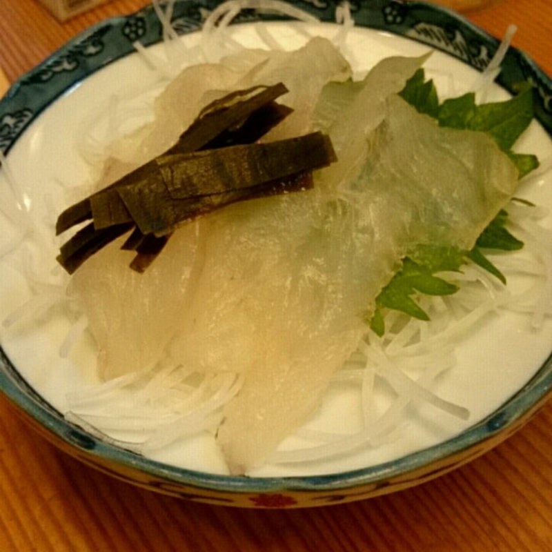 昆布〆(クルマダイ)(割烹 福虎)