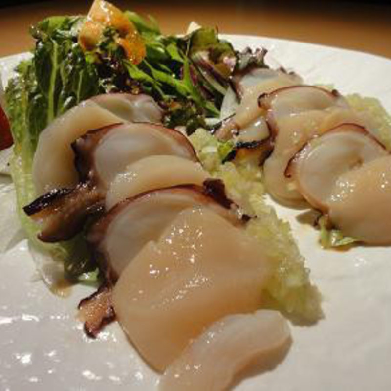 ホタテとタコのカルパッチョ(創作ダイニング「必然」)