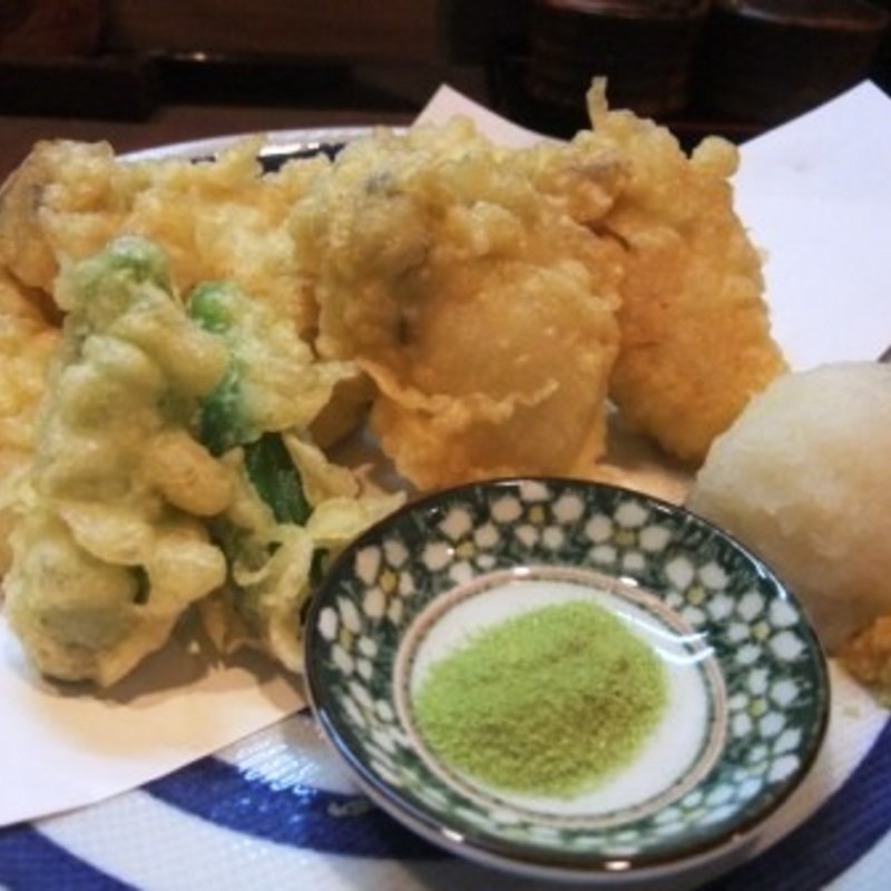 カキの天ぷら(創菜庵ひろなお)