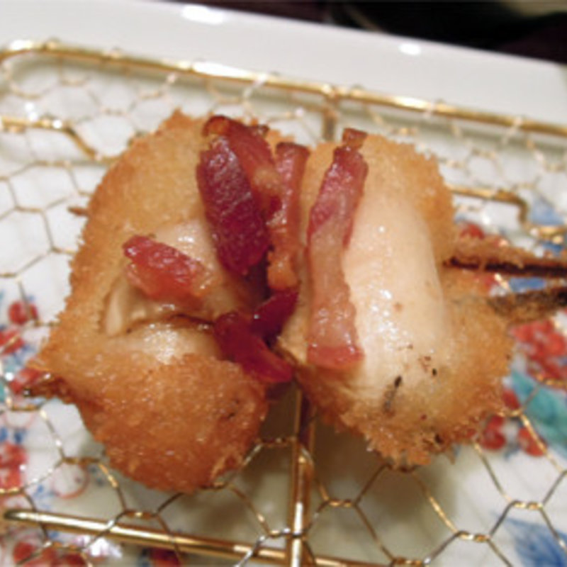 葱のベーコン乗せ(串かつ凡 北新地 【本館】)