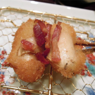 葱のベーコン乗せ(串かつ凡 北新地 【本館】)