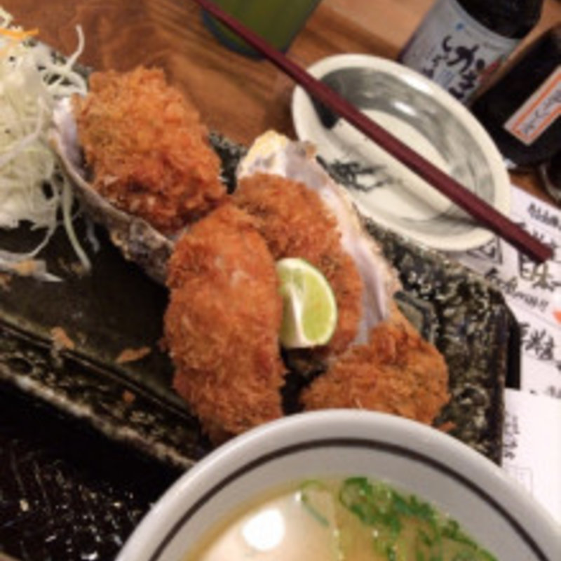 カキフライ定食(牡蠣場 北海道厚岸)