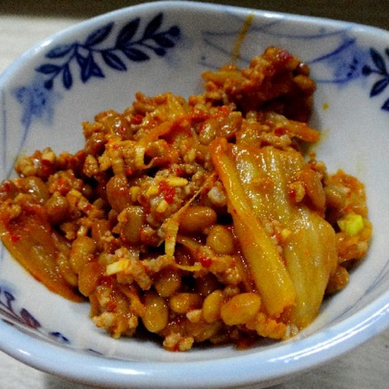 納豆キムチひき肉和え　(千両 )