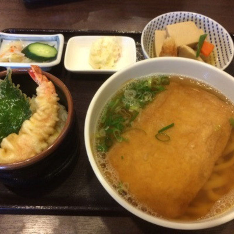 きつねうどん定食(讃岐うどん 千吉)