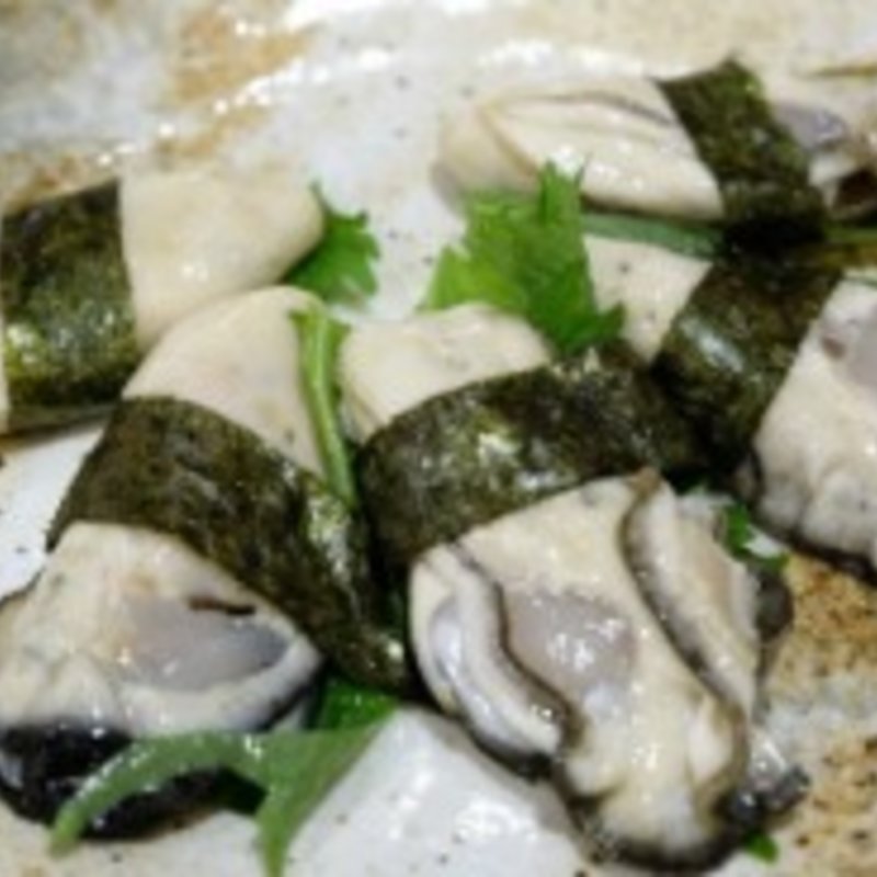 生牡蠣の磯部巻き(南 たこ梅)