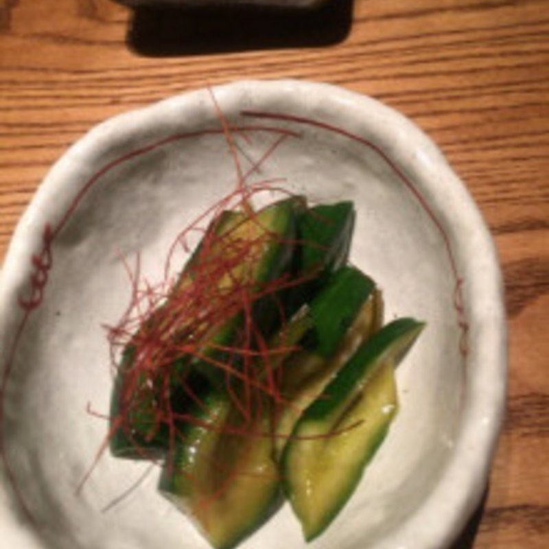 きゅうりのニンニク醤油漬け(博多トクトク やきとり いっせい)